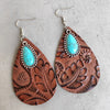 Artificial Turquoise Teardrop Earrings Earrings - Tophatter Daily Deals