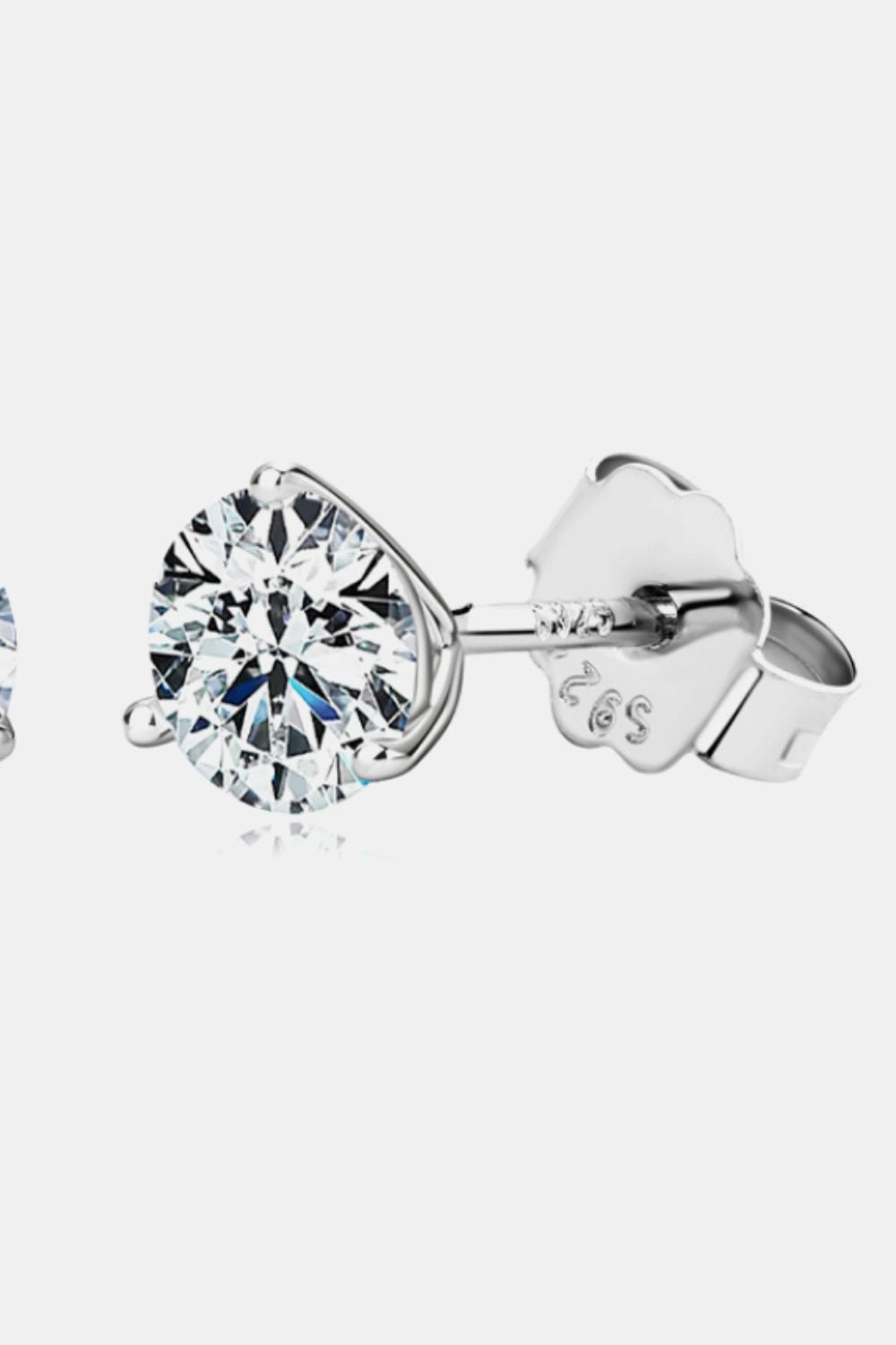 Moissanite 925 Sterling Silver Stud Earrings Moissanite - Tophatter Daily Deals