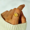 Sunflower Zircon 925 Sterling Silver Ring Rings - Tophatter Daily Deals