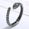 Rhinestone Stainless Steel Snake Shape Bracelet Black One Size Bracelets - Tophatter Daily Deals