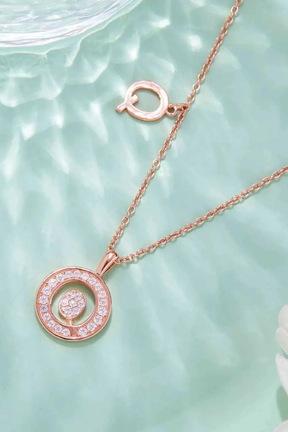 Adored Moissanite K to T Pendant Necklace Moissanite - Tophatter Daily Deals