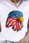 Eagle Graphic Round Neck Tee Women's T-Shirts - Tophatter Daily Deals