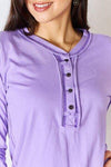 Zenana Exposed Seam Thumbhole Long Sleeve Top Blouses - Tophatter Daily Deals