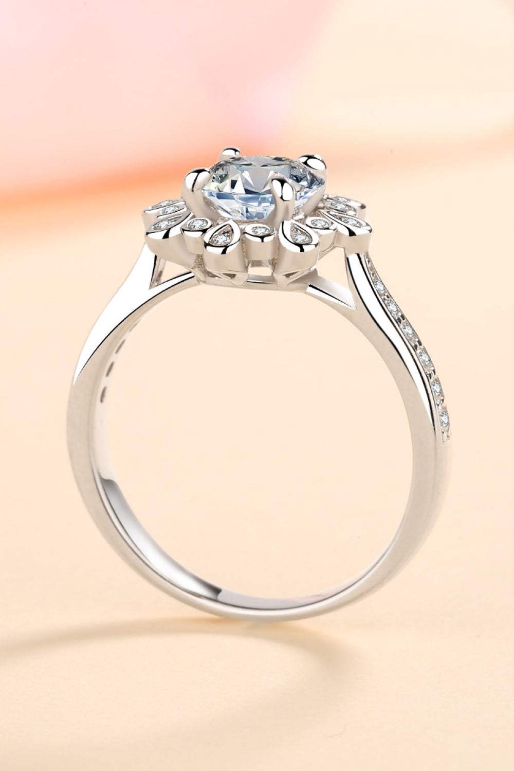 Can't Stop Your Shine 925 Sterling Silver Moissanite Ring Moissanite - Tophatter Daily Deals