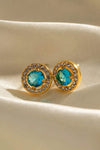 Inlaid Zircon Stainless Steel Stud Earrings Earrings - Tophatter Daily Deals
