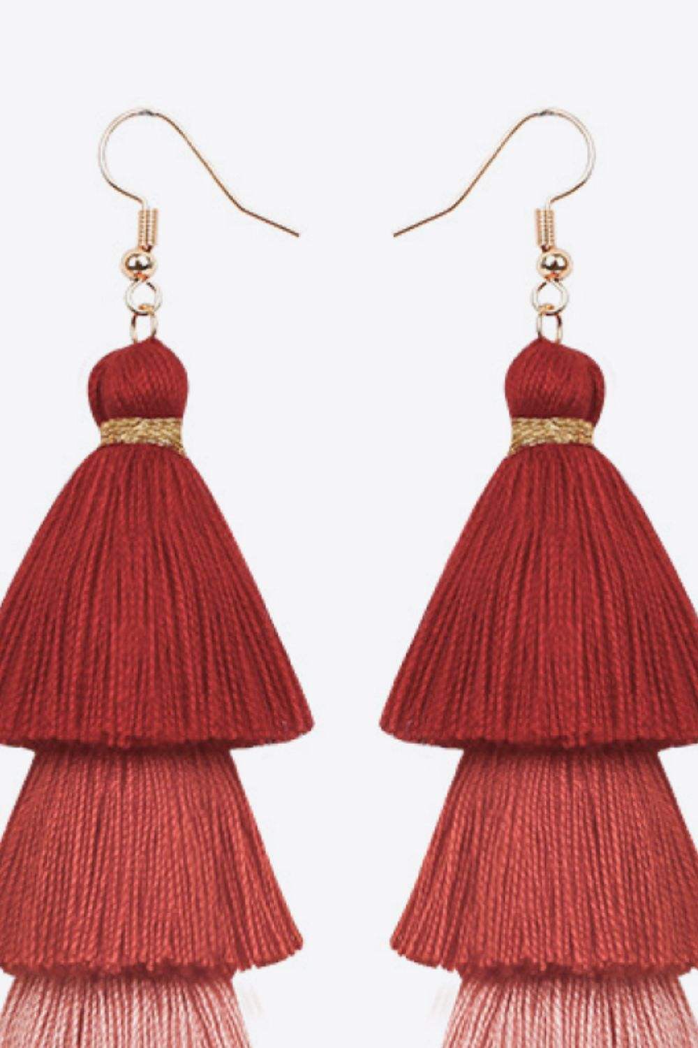 Layered Tassel Earrings Earrings - Tophatter Daily Deals