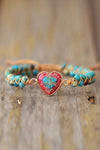 Handmade Heart Shape Natural Stone Bracelet Bracelets - Tophatter Daily Deals