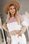 Color Block Dropped Shoulder Blouse Blouses - Tophatter Daily Deals