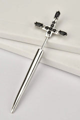 Zircon 925 Sterling Silver Sword Single Ear Jacket Earring Earrings - Tophatter Daily Deals