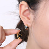 Stainless Steel Heart Huggie Earrings Earrings - Tophatter Daily Deals