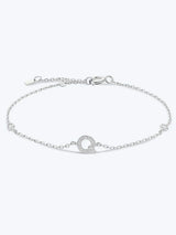 Q To U Zircon 925 Sterling Silver Bracelet Q Silver One Size Bracelets - Tophatter Daily Deals