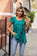 Round Neck Short Sleeve Tee Women's T-Shirts - Tophatter Daily Deals