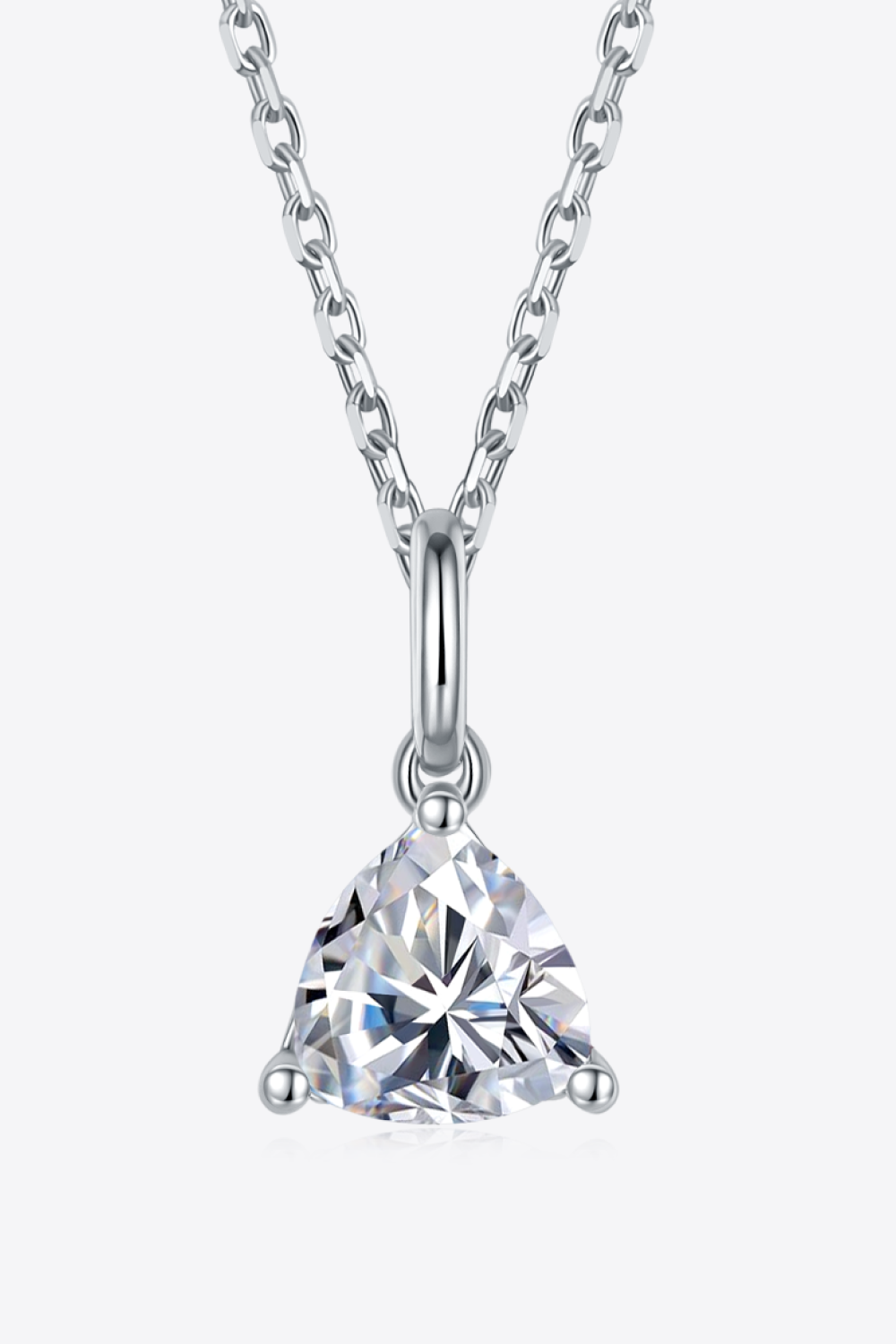 1 Carat Moissanite Pendant 925 Sterling Silver Necklace Moissanite - Tophatter Daily Deals