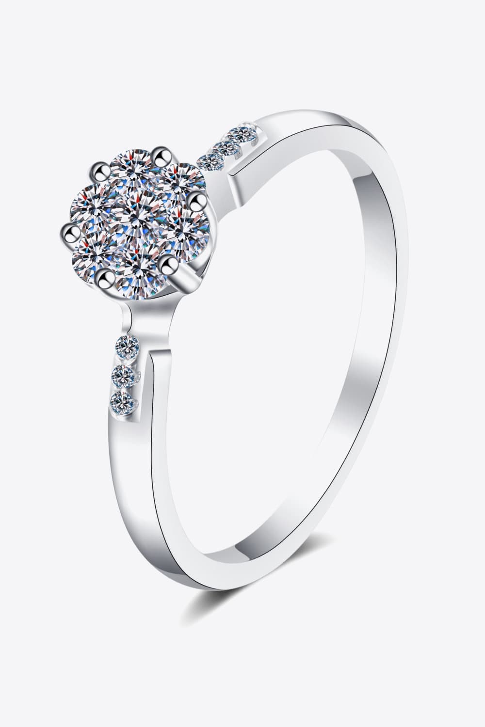 Create Your Dream Life Moissanite Ring Silver Moissanite - Tophatter Daily Deals