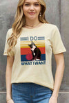 Simply Love Full Size I DO WHAT I WANT Graphic Cotton Tee Women's T-Shirts - Tophatter Daily Deals