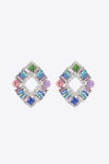 Multicolored Glass Stone Earrings Multicolor One Size Earrings - Tophatter Daily Deals