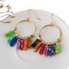 Multicolored Stone Dangle Earrings Earrings - Tophatter Daily Deals