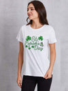 ST. PATRICK'S DAY Round Neck T-Shirt White Women's T-Shirts - Tophatter Daily Deals