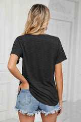 Short Sleeve V-Neck T-Shirt Women's T-Shirts - Tophatter Daily Deals