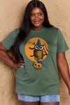 Simply Love Full Size Holloween Theme Graphic Cotton T-Shirt Women's T-Shirts - Tophatter Daily Deals