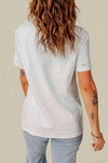 Distressed Round Neck Tee Women's T-Shirts - Tophatter Daily Deals