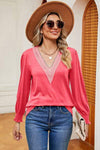 V-Neck Lantern Sleeve T-Shirt Women's T-Shirts - Tophatter Daily Deals