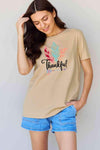 Simply Love Full Size THANKFUL Graphic T-Shirt Women's T-Shirts - Tophatter Daily Deals