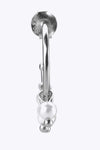 Pearl 925 Sterling Silver C-Hoop Earrings Earrings - Tophatter Daily Deals