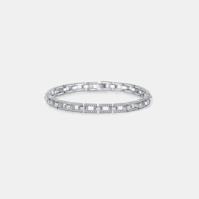 3.2 Carat Moissanite 925 Sterling Silver Bracelet Silver One Size Moissanite - Tophatter Daily Deals