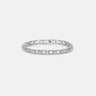 3.2 Carat Moissanite 925 Sterling Silver Bracelet Silver One Size Moissanite - Tophatter Daily Deals