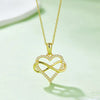 Moissanite 925 Sterling Silver Heart Shape Necklace Gold One Size Moissanite - Tophatter Daily Deals