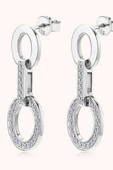 Moissanite 925 Sterling Silver Earrings Moissanite - Tophatter Daily Deals