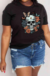 Simply Love Simply Love Full Size Skull Graphic Cotton T-Shirt Women's T-Shirts - Tophatter Daily Deals