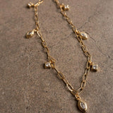 18K Gold-Plated Copper Inlaid Zircon Necklace Style B One Size Necklaces - Tophatter Daily Deals