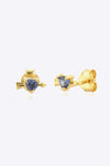 Tanzanite Heart Stud Earrings Gold One Size Earrings - Tophatter Daily Deals