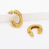 Gold-Plated C-Hoop Earrings Earrings - Tophatter Daily Deals