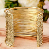 Alloy Layered Cuff Bracelet Bracelets - Tophatter Daily Deals