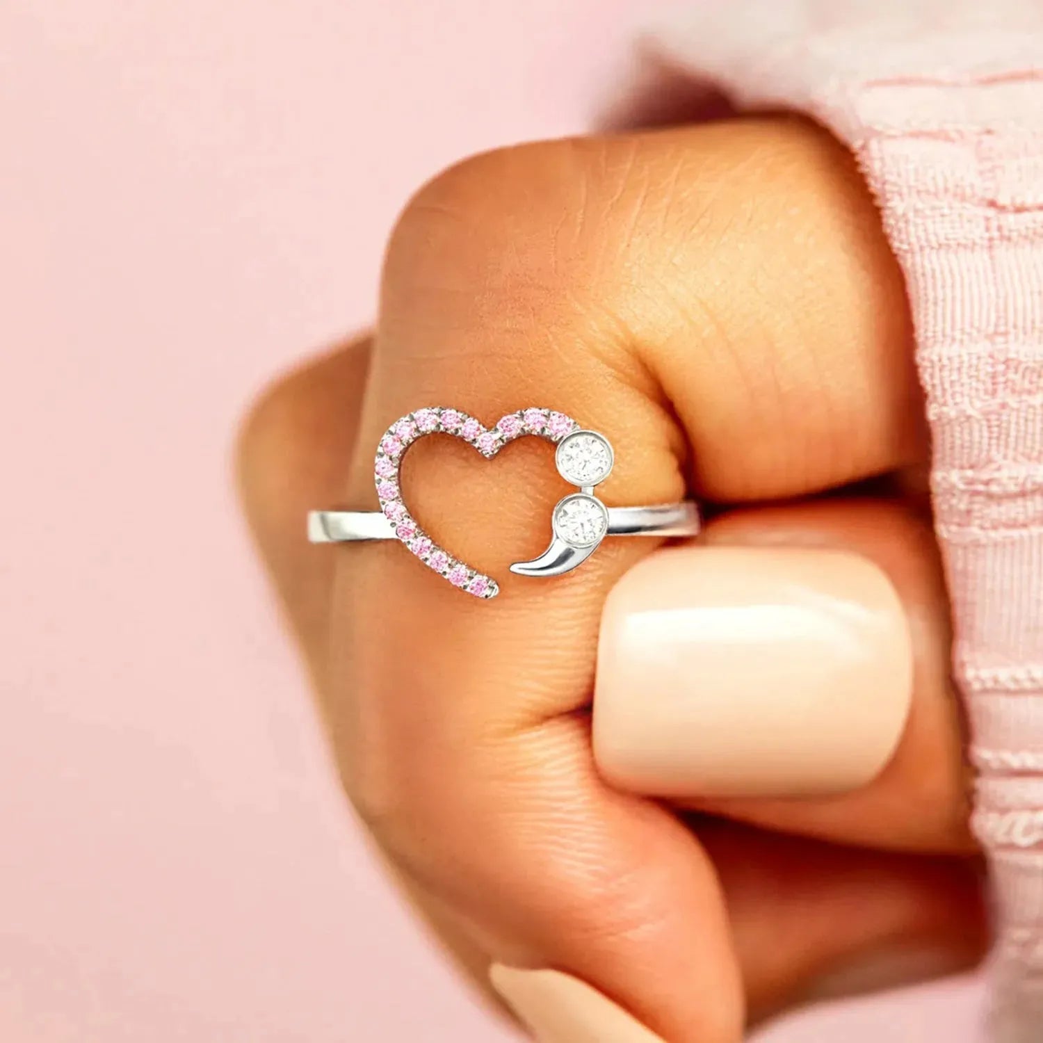925 Sterling Silver Inlaid Zircon Ring Rings - Tophatter Daily Deals