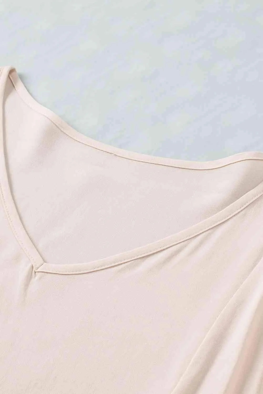 V-Neck Flounce Sleeve Babydoll Blouse Blouses - Tophatter Daily Deals