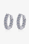 1.8 Carat Moissanite Hoop Earrings Silver One Size Moissanite - Tophatter Daily Deals