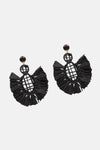 Raffia Grass Tassel Detail Dangle Earrings Earrings - Tophatter Daily Deals