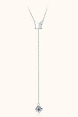 1 Carat Moissanite 925 Sterling Silver Necklace Silver One Size Moissanite - Tophatter Daily Deals