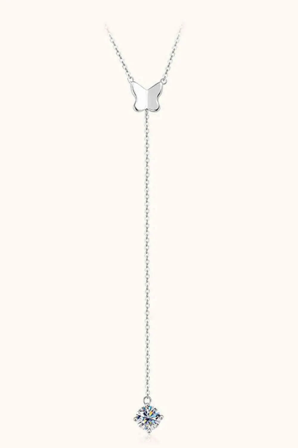 1 Carat Moissanite 925 Sterling Silver Necklace Silver One Size Moissanite - Tophatter Daily Deals