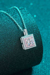 1 Carat Moissanite Square Pendant Chain Necklace Moissanite - Tophatter Daily Deals