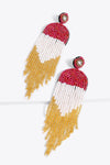 Beaded Fringe Dangle Earrings Earrings - Tophatter Daily Deals