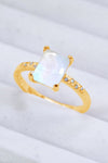 Square Moonstone Ring - Tophatter Deals