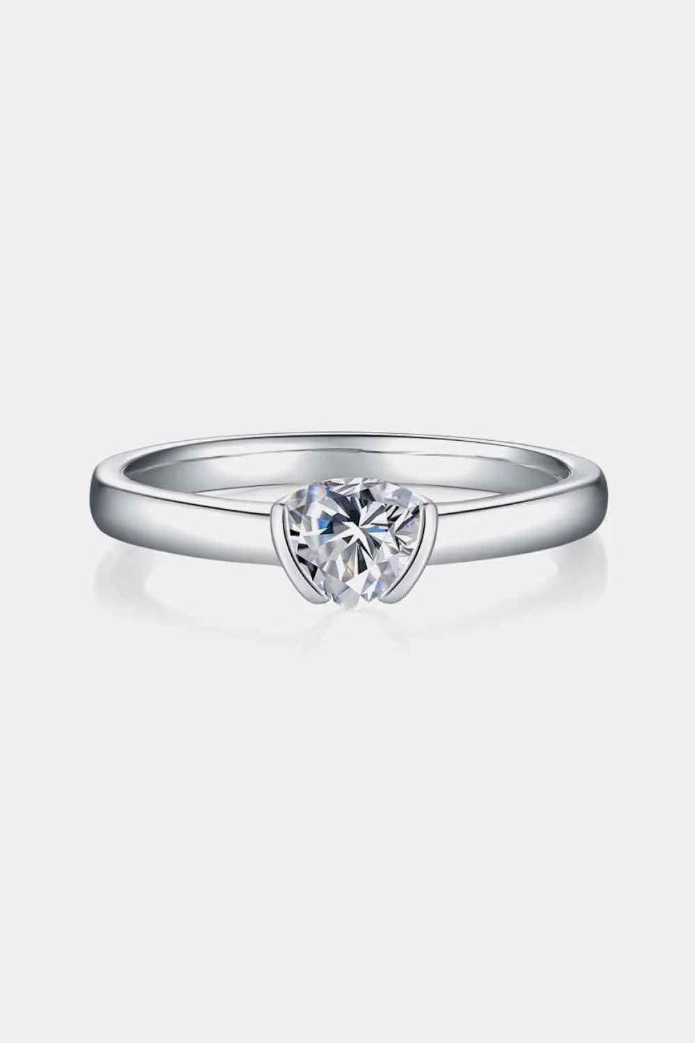 Moissanite 925 Sterling Silver Solitaire Ring Moissanite - Tophatter Daily Deals