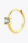 Zircon 925 Sterling Silver Huggie Earrings Earrings - Tophatter Daily Deals