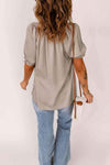 Smocked Frill Trim Flounce Sleeve Blouse Blouses - Tophatter Daily Deals