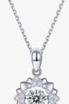 Moissanite Flower Shape Pendant Necklace Moissanite - Tophatter Daily Deals